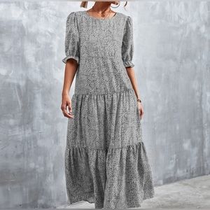 Womens My Girl Gingham Tiered Dress Size S